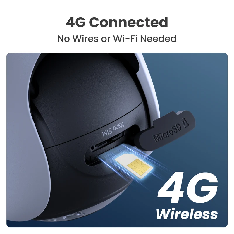Reolink Go PT Plus 2K+5MP Wire-Free 4G LTE PT Battery Camera