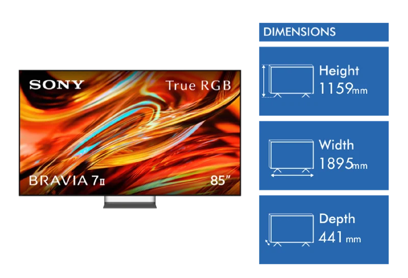 Sony 85" BRAVIA 7 II True RGB 4K AI Google TV with Gemini 2026