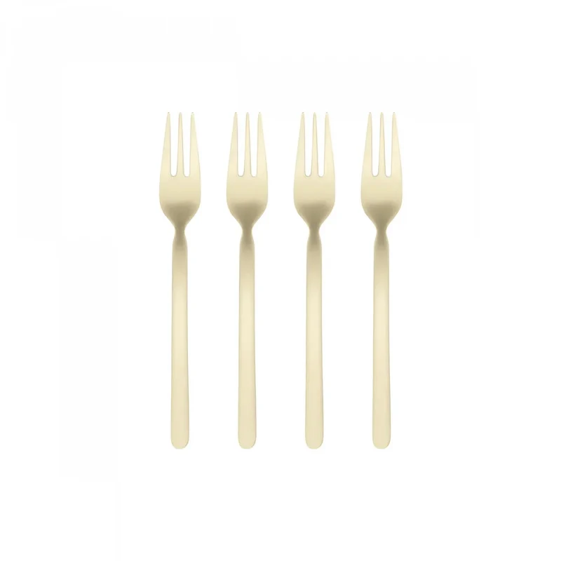 B-Ware Blomus Kuchengabeln Dessertgabeln Besteck Gold 4er Set Stella Champagne