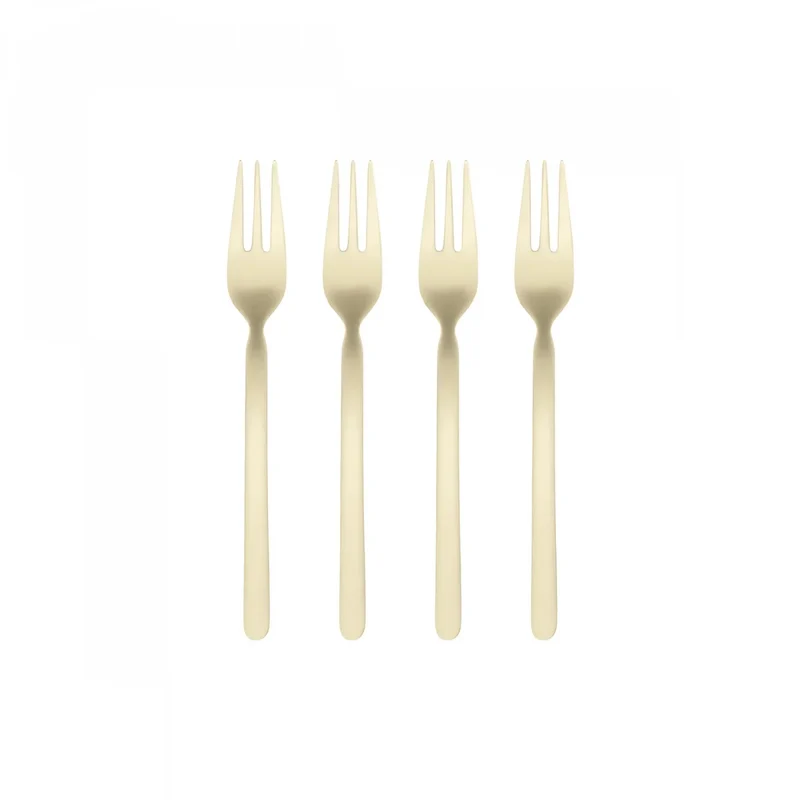 B-Ware Blomus Kuchengabeln Dessertgabeln Besteck Gold 4er Set Stella Champagne