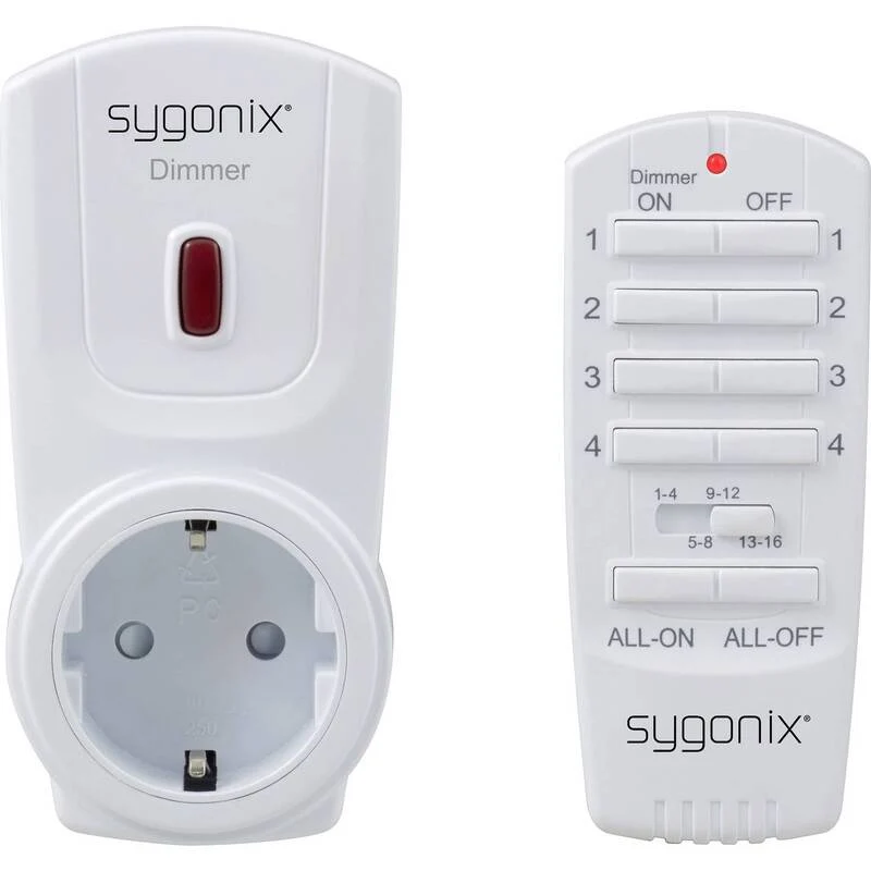 B-Ware Sygonix Dimmer-Set RSL Zwischenstecker 300W Funksteuerung Alexa 70m Reichweite