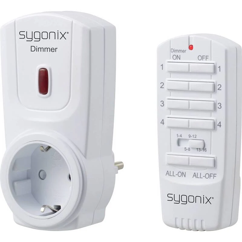 B-Ware Sygonix Dimmer-Set RSL Zwischenstecker 300W Funksteuerung Alexa 70m Reichweite
