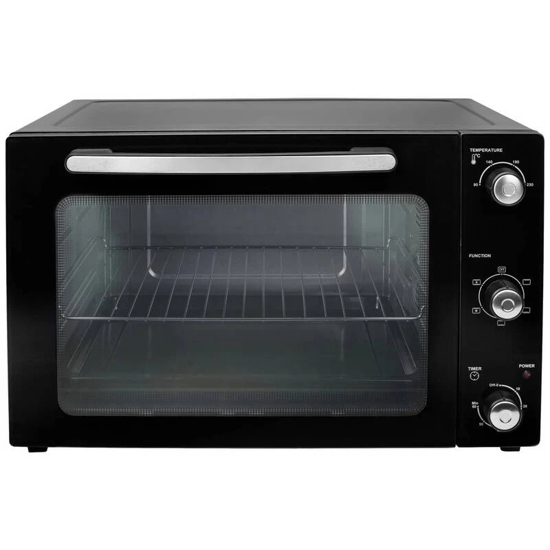B-Ware Princess Minibackofen 55l Umluft-Funktion 2000W Schwarz Elektro Backofen 230°C