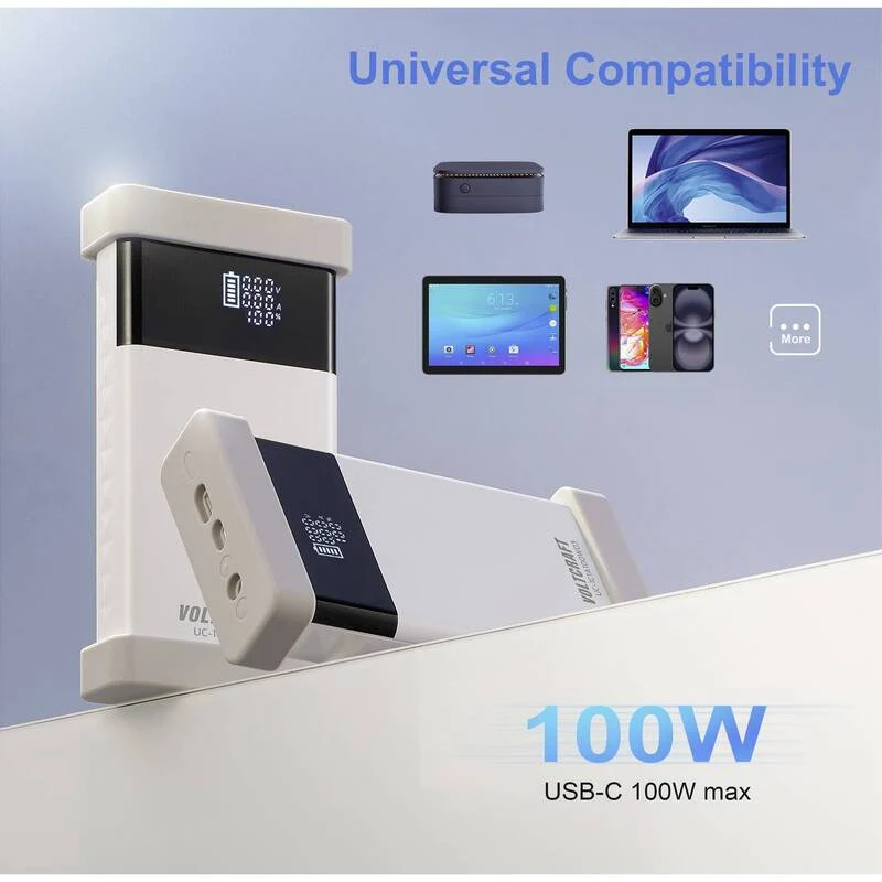 B-Ware VOLTCRAFT USB Ladegerät UC-1C1A100W03 100W 2x USB-C USB-A PD 3.0 Pure White