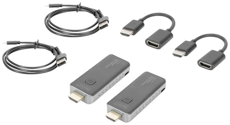 B-Ware Digitus Hdmi Extender Set Wireless Video Audio Schwarz 50m Plug Play Usb