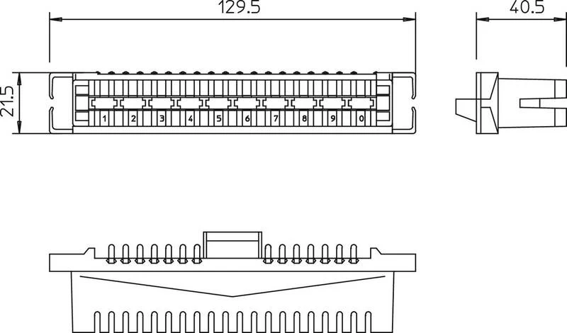 B-Ware Obo Bettermann 5084008 Anschlussleiste Lsa A Lei 10 Doppeladern Steckverbinder