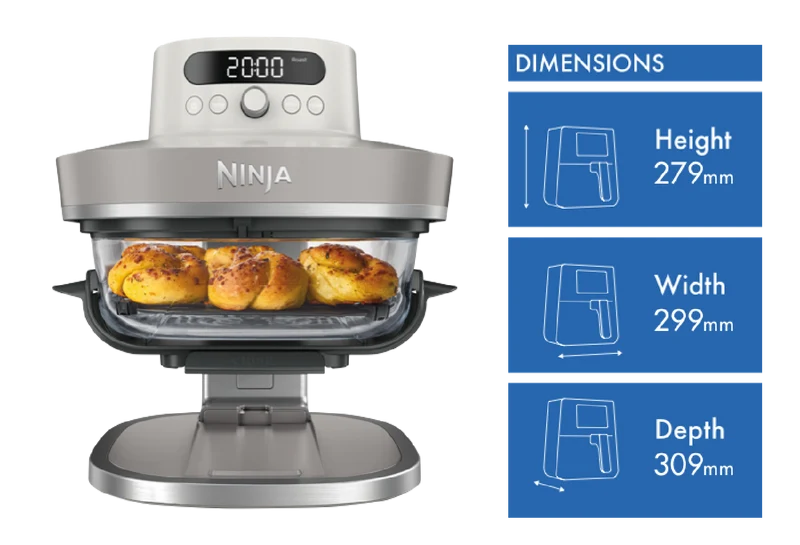 Ninja Crispi Pro 6-in-1 Countertop Glass Air Fryer Stone