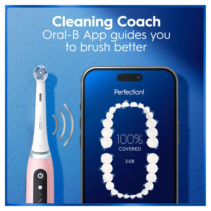 Oral B iO 5 Personalised Clean Electric Toothbrush Blush Pink