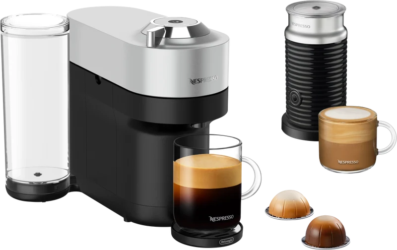 Nespresso Vertuo Pop+ Deluxe Capsule Coffee Machine Bundle Silver