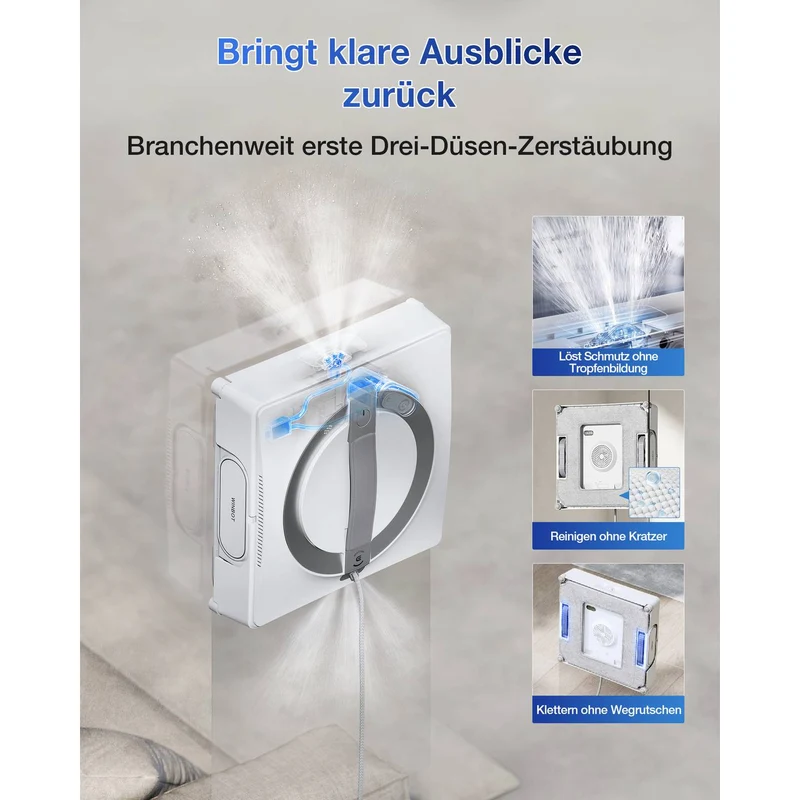 B-Ware Ecovacs Fensterreinigungsroboter Fensterputzroboter W2 Pro Omni Weiß Glas542