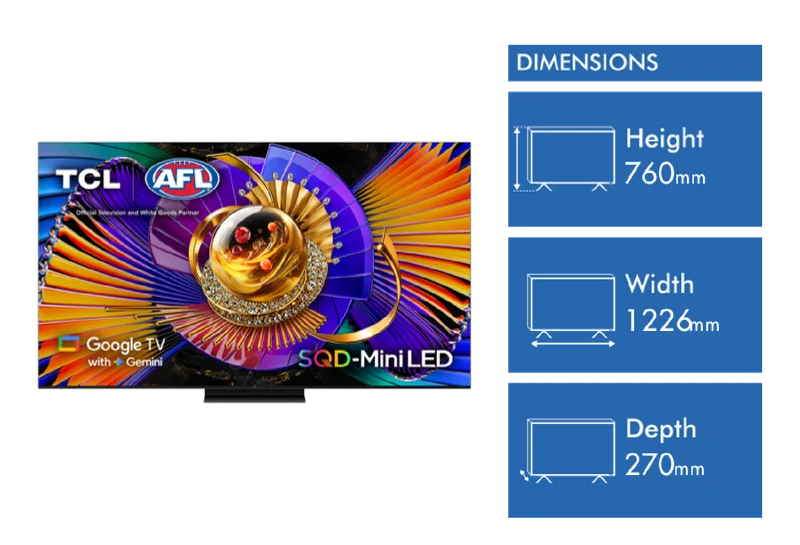 TCL 55" C7L Premium SQD-MINI LED Google TV with Gemini 2026