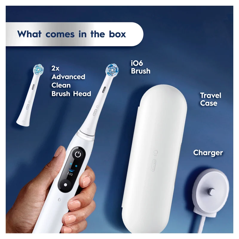 Oral B iO 6 Connected Coach Advanced Clean Electric Toothbrush White