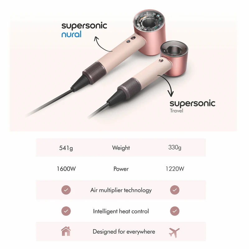 Dyson Supersonic Travel Hair Dryer Ceramic Pink / Rose Gold