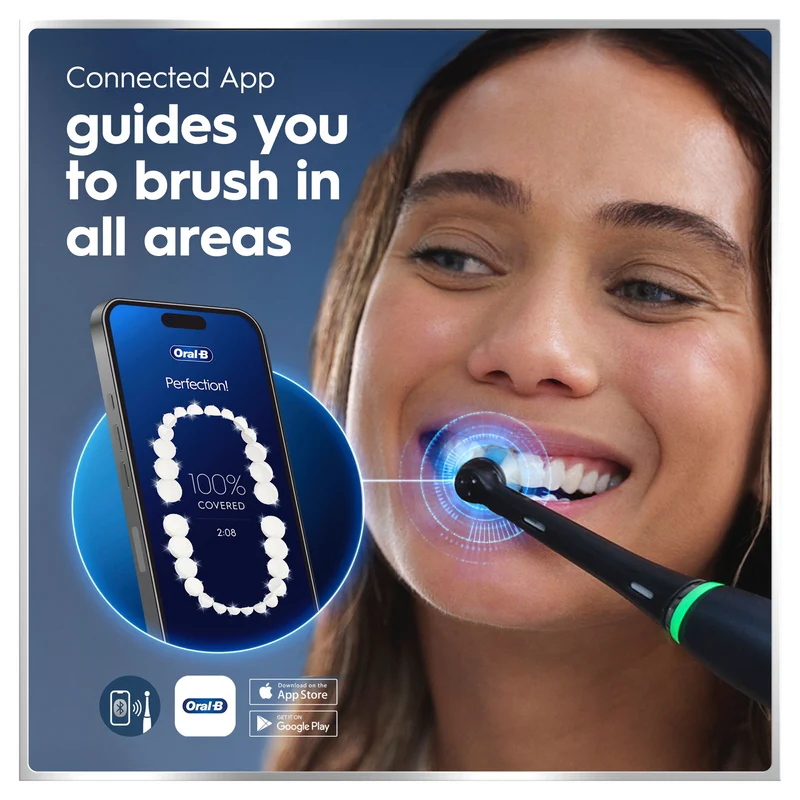 Oral B iO 6 Connected Coach Advanced Clean Electric Toothbrush Black Lava