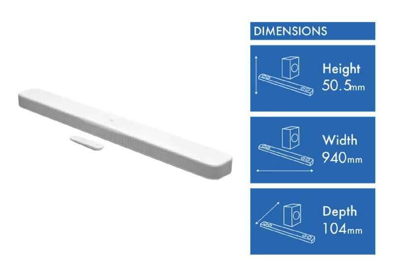 JBL Bar 300 MK2 5.0 Virtual Atmos Sound Bar - White