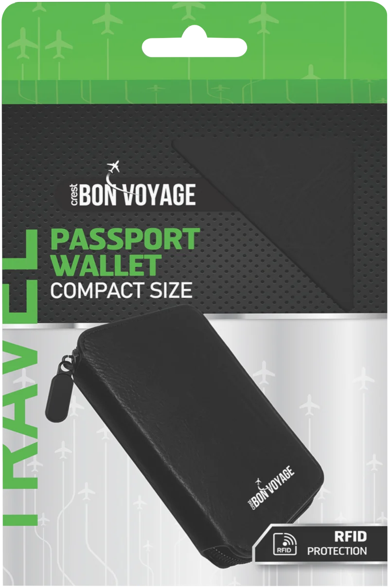 Bon Voyage Travel Wallet with RFID (Black)