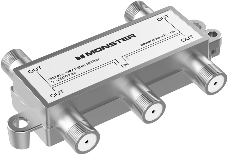 Monster Digital Coaxial 4 Way Splitter
