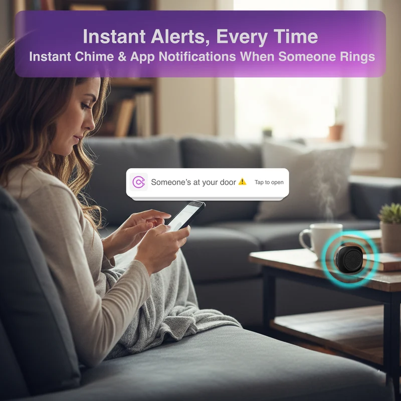 Connect SmartHome 2K Dual Camera Doorbell with Chime
