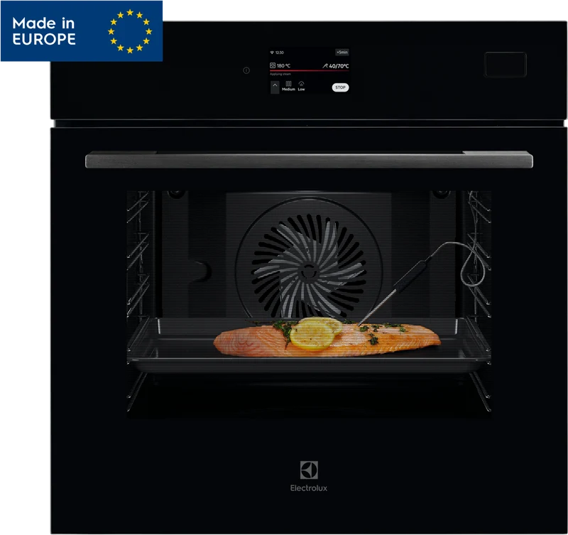 Electrolux 60cm Oven with Full Steam and Food Probe, 24 Function, Black - 800 Series