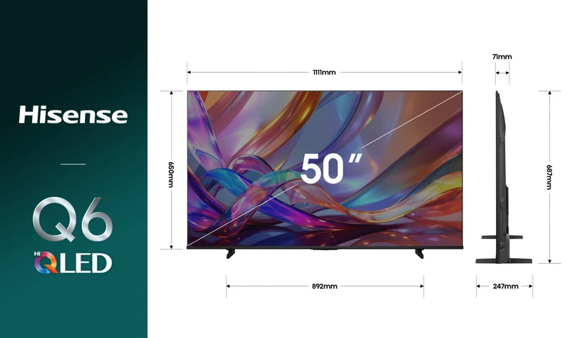 Hisense 50" Q6SAU 4K Hi-QLED Smart TV 2026