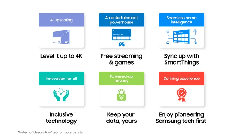 Samsung 65" QN80H NEO QLED 4K Mini LED Smart AI TV 2026