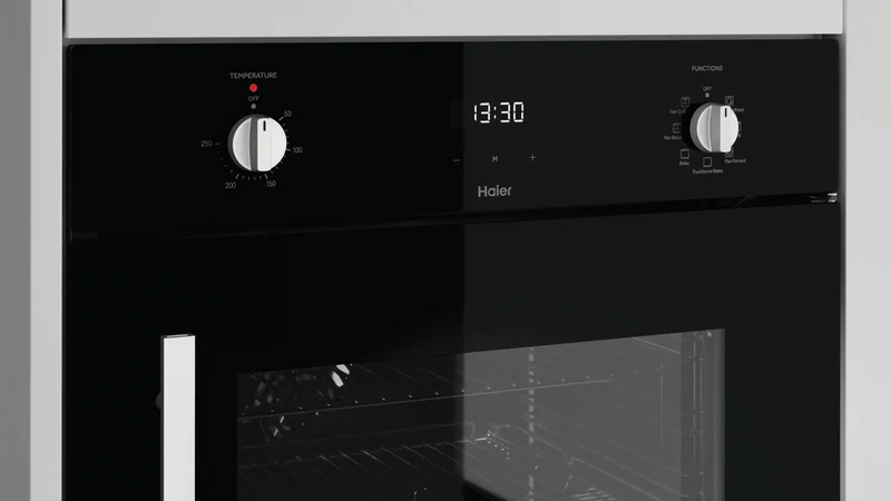 Haier 60cm Built In Oven 7 Function Side Opening Door Black