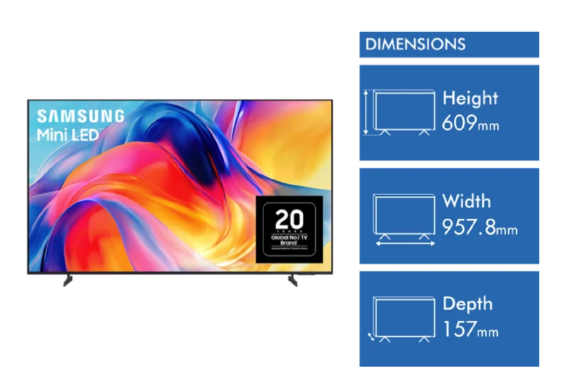 Samsung 43" M70H Mini LED 4K Smart TV 2026