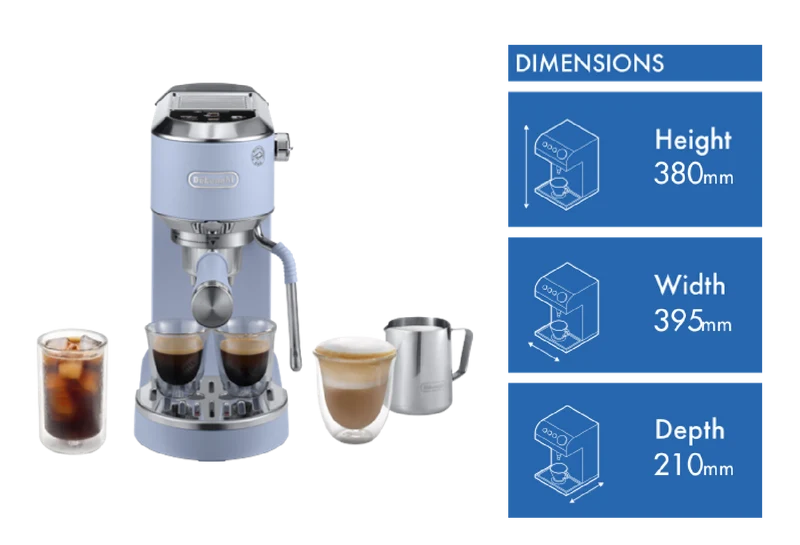 DeLonghi Dedica Duo With cold Brew Coffee Machine Dubai Blue