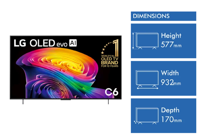 LG 42" OLED EVO AI C6 4K Smart TV 2026