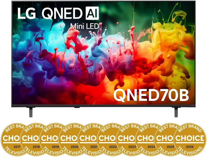 LG 55" QNED70B AI Mini LED 4K Smart TV 2026