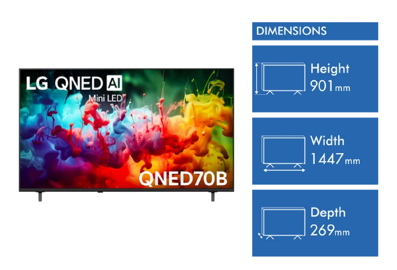 LG 65" QNED70B AI Mini LED 4K Smart TV 2026