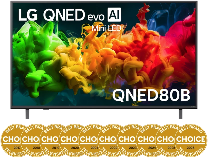 LG 50" QNED80B EVO AI Mini LED 4K Smart TV 2026
