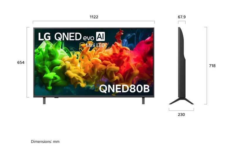 LG 50" QNED80B EVO AI Mini LED 4K Smart TV 2026