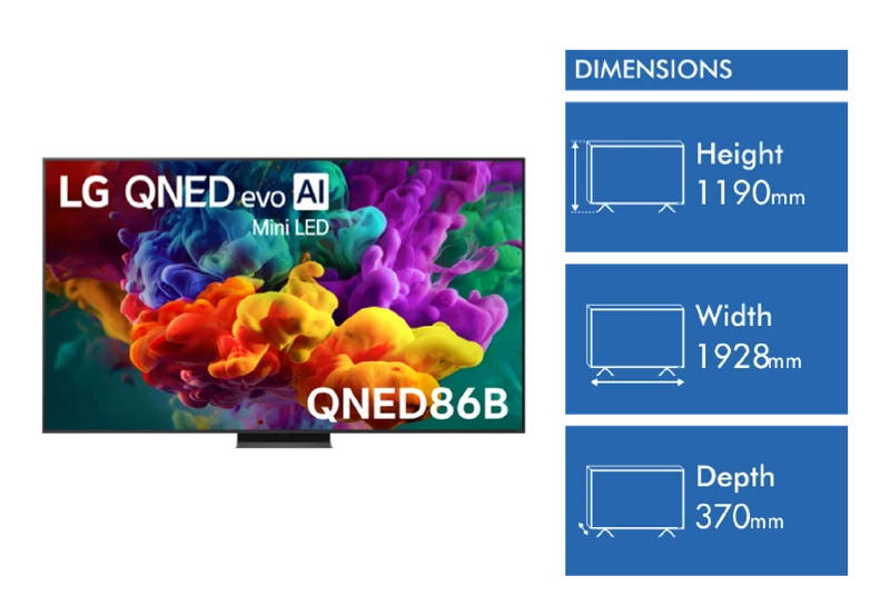 LG 86" QNED86B EVO AI Mini LED 4K Smart TV 2026