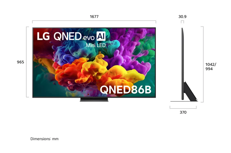 LG 75" QNED86B EVO AI Mini LED 4K Smart TV 2026