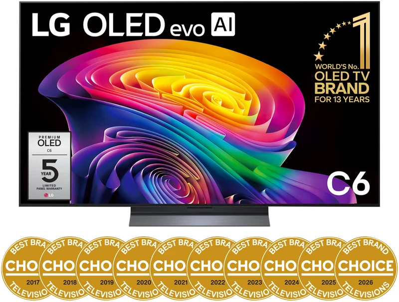 LG 55" OLED EVO AI C6 4K Smart TV 2026