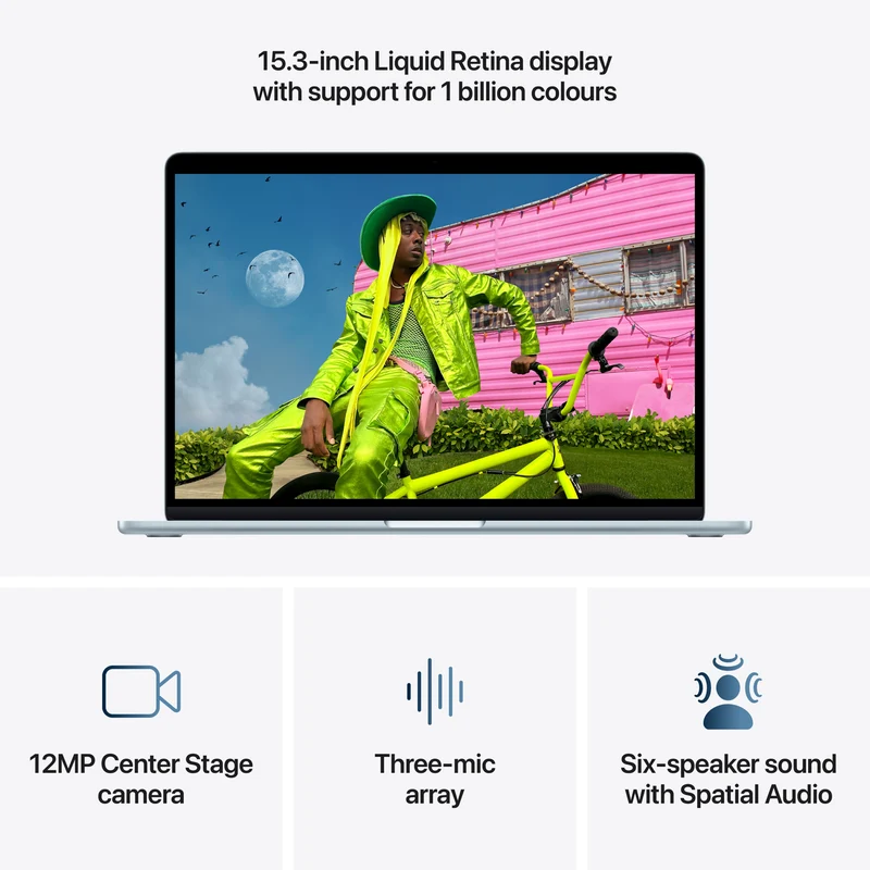 Apple MacBook Air 15" M5 chip 10-core CPU, 10-core GPU 24GB 1TB - Sky Blue