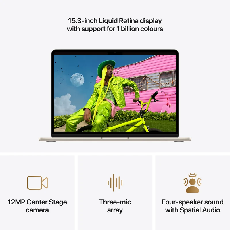 Apple MacBook Air 13" M5 chip 10-core CPU, 10-core GPU 24GB 1TB - Starlight