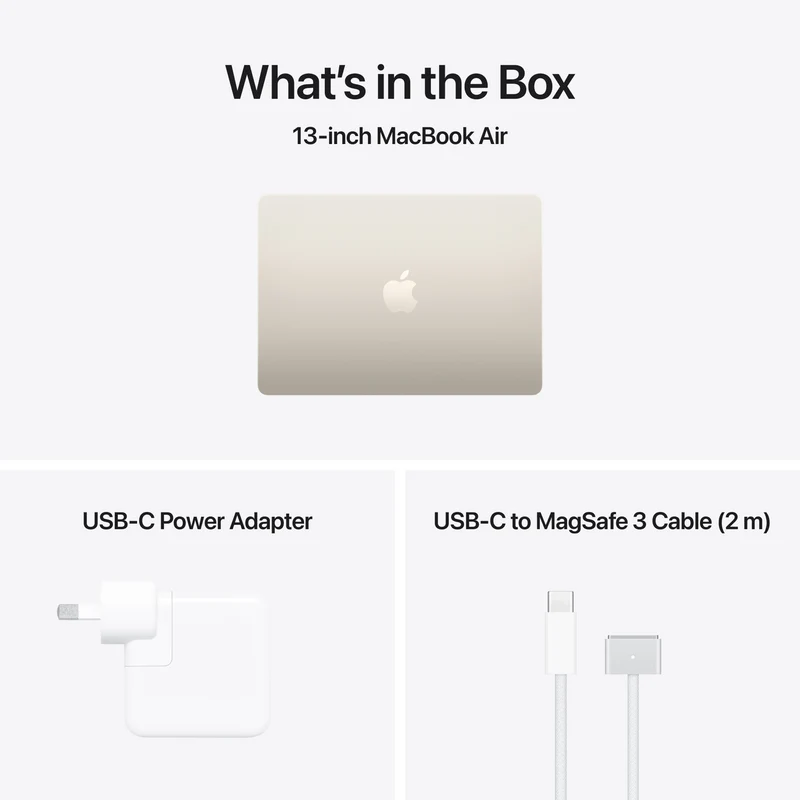 Apple MacBook Air 13" M5 chip 10-core CPU, 10-core GPU 24GB 1TB - Starlight