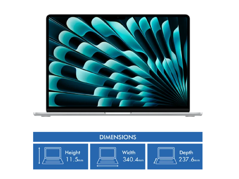 Apple MacBook Air 15" M5 chip 10-core CPU, 10-core GPU 24GB 1TB - Silver