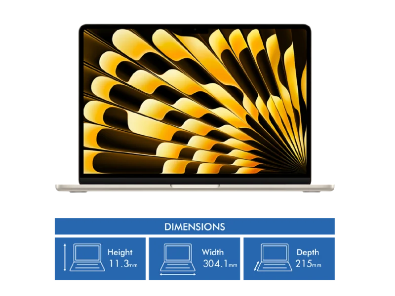Apple MacBook Air 13" M5 chip 10-core CPU, 10-core GPU 16GB 1TB - Starlight
