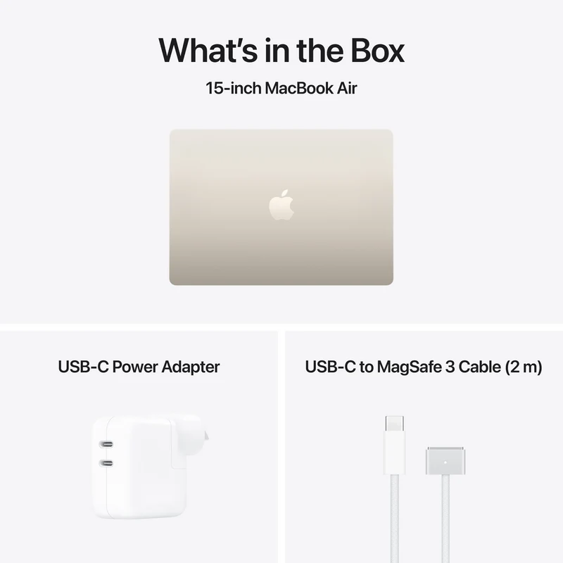 Apple MacBook Air 15" M5 chip 10-core CPU, 10-core GPU 24GB 1TB - Starlight
