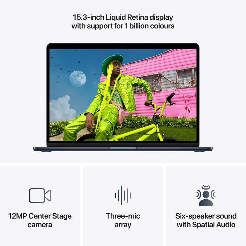 Apple MacBook Air 15" M5 chip 10-core CPU, 10-core GPU 16GB 1TB - Midnight