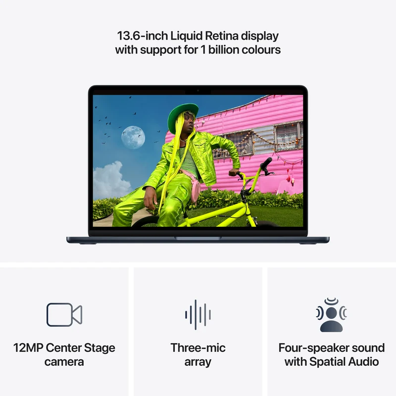 Apple MacBook Air 13" M5 chip 10-core CPU, 10-core GPU 24GB 1TB - Midnight