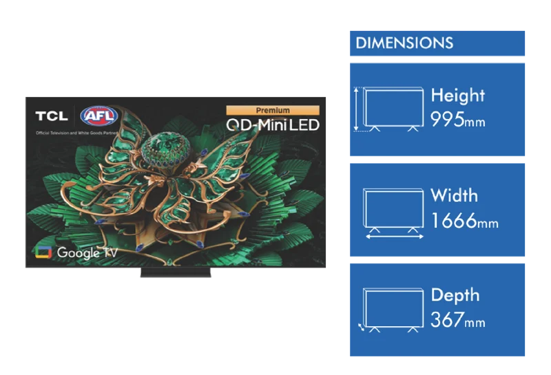 TCL 75" C7K Premium QD Mini LED Google TV 2025