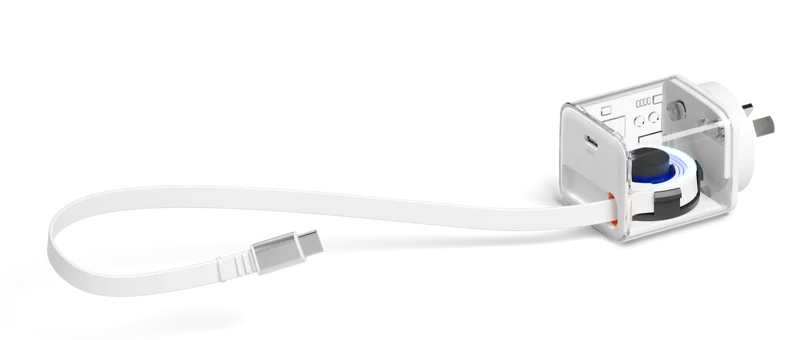 Cygnett Powerplus 65W Wall Charger with 80cm Retractable USB-C Cable
