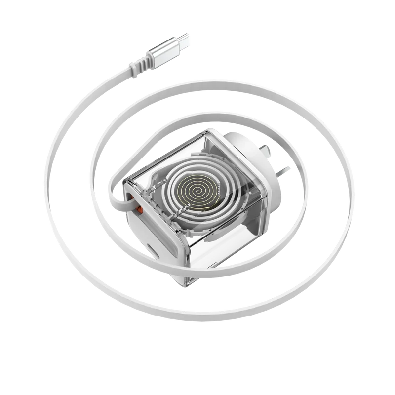 Cygnett Powerplus 30W Wall Charger with 80cm Retractable USB-C Cable Wall Charger