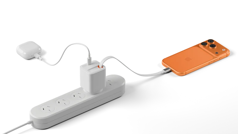 Cygnett Powerplus 30W Wall Charger with 80cm Retractable USB-C Cable Wall Charger