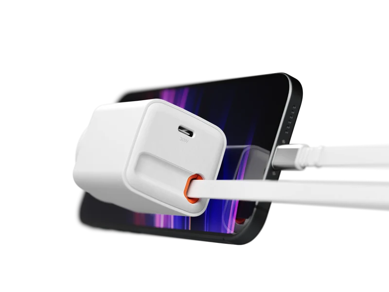 Cygnett Powerplus 30W Wall Charger with 80cm Retractable USB-C Cable Wall Charger