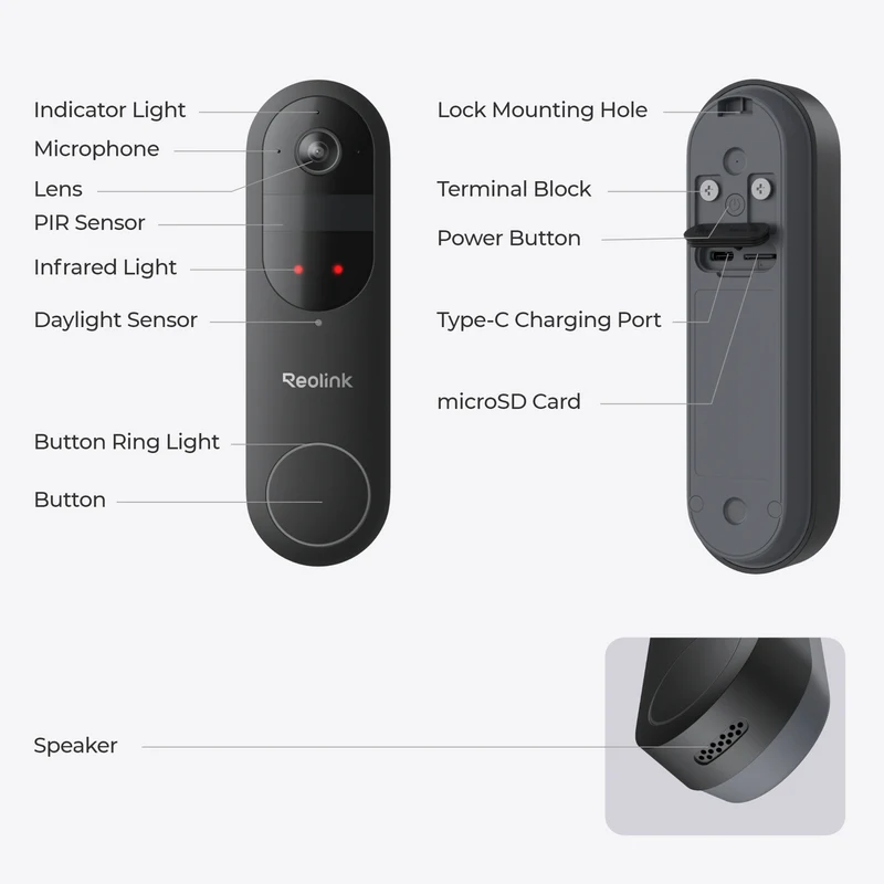 Reolink Wireless Battery Doorbell 2K with Chime